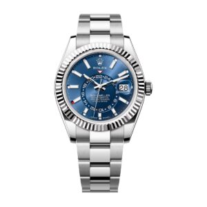 Sky Dweller 336934-0005 White Gold Bright Blue Dial 42mm