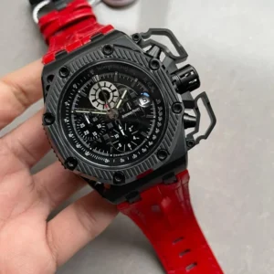 Royal Oak Offshore Survivor IPF 1:1 Limited Edition on Red Leather Strap Super Clone