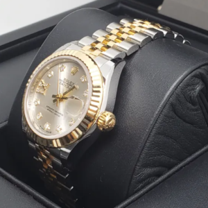 BRAND NEW 279173 SILVER DIAL WITH DIAMOND YELLOW GOLD STEEL DATEJUST JUBILEE STRAP 28 MM