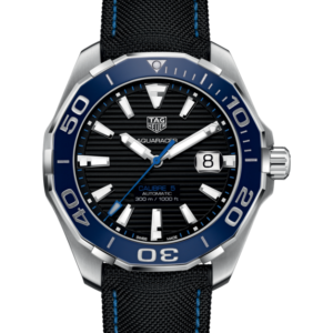 TAG Heuer Aquaracer Blue Dial Automatic Nylon Strap Men?s Watch 43mm WAY201C.FC6395
