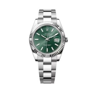 Datejust 41 126334-0027 Oystersteel-White Gold Mint Green Dial 41mm