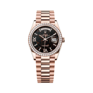 Day-Date Diamond Bezel 128345RBR-0044 Eisenkiesel Everose Gold 36mm