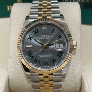 DateJust 36mm 126233 Clean 1:1 Best Edition 904L Steel Gray Dial Green Roman on SS/YG Jubilee Bracelet VR3235