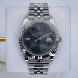 Rolex Datejust 41mm Wimbledon Dial Steel Watch with Jubilee Bracelet | Luxury Swiss Timepiece