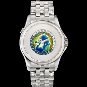 Ultra-Premium World Time Watch Platinum-Style Finish 39.5mm
