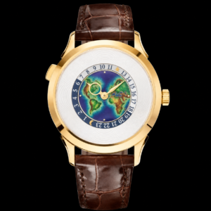 Luxury GMT World Time Watch Yellow Tone 39.5mm