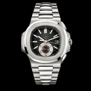Black Dial Luxury Sport Watch Stainless Steel Integrated Design