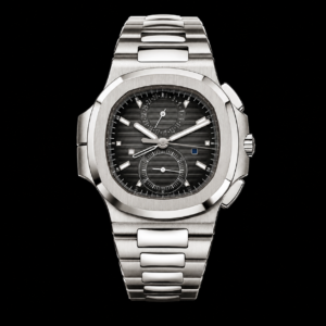Black Dial Dual-Time Sport Watch Stainless Steel Premium Build