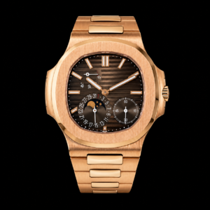 Rose Gold Luxury Automatic Watch Integrated Bracelet Design