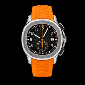 Sport Luxury Chronograph Watch Stainless Steel with Rubber Strap