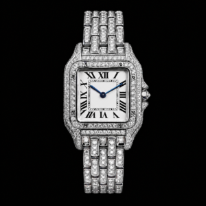 Mini Diamond Style White Tone Jewelry Watch