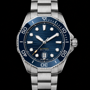 Professional Diver-Style Automatic Watch Blue Dial Steel 43mm