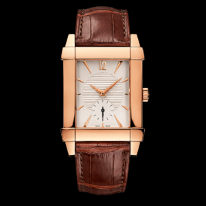 Rectangular Dress Watch Rose Gold Tone with Gem-Set Design