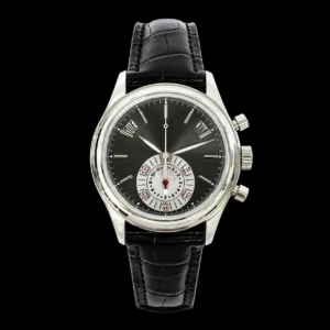 Grey Dial Platinum-Style Chronograph Watch 40mm Luxury Design