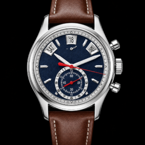 Blue Dial Luxury Chronograph Calendar Watch White Metal Finish 40.5mm