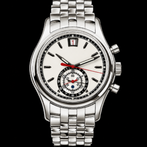 Luxury Chronograph Calendar Watch Silver Dial Stainless Steel 40.5mm
