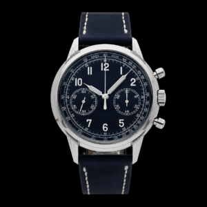 Blue Dial Chronograph Luxury Watch White Metal 41mm