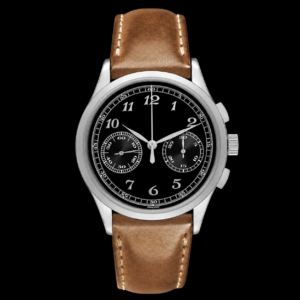 Black Dial Luxury Chronograph Watch White Metal 39.4mm