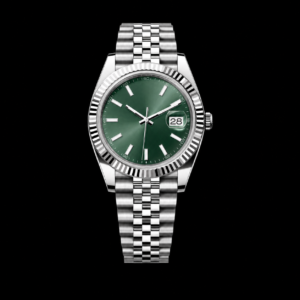 White Gold Bezel Mint Green Dial Luxury Watch 41mm