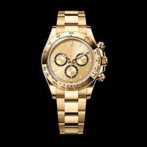 Yellow Gold Golden Dial Luxury Chronograph Watch 18K Gold