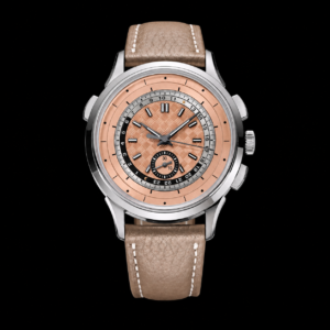 Salmon Dial Chronograph World Time Style Watch