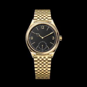 Luxury Classic Watch Yellow Gold Finish Black Dial 39mm