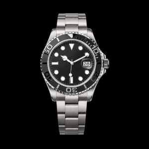 Sport Luxury Watch Titanium Finish Black Dial 42mm