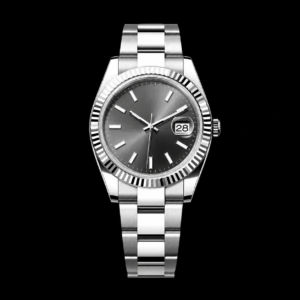 Classic Dress Watch Steel and White Gold Finish Slate Dial 41mm
