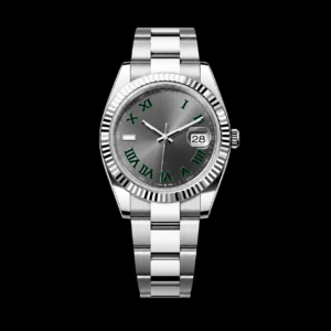 Classic Dress Watch Steel and White Gold Finish Slate Dial 41mm