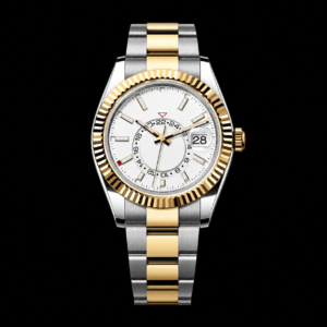 Intense White Dial Luxury Two Tone Watch Classic Design